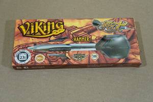 lot 24 image: Shot Viking Hammer 23g Steel Tip Dart Set