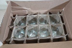 lot 250 image: Set of 8 Libby Heavy Base Juice Glasses 5.5oz