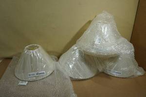 lot 204B image: 4 Cal Lighting 8 Hardback Fabric Lamp Shades