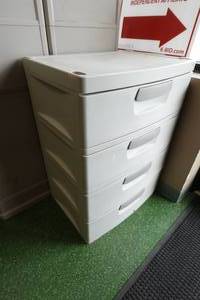 lot 40C image: 4-Drawer IndoorOutdoor Storage with Assorted Outdoor Products