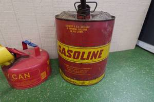 lot 40E image: 2 Metal Gas -5 & 1 Gallon