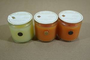 lot 222 image: 3 Aromatic Candles -Valencia Orange, Sorbet