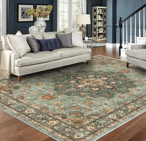 lot 122 image: Topruug Washable Oriental Area Rug -8x10, Green