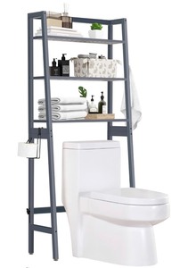 lot 137 image: Mall King Over the Toilet Storage 3-Tier Shelf -Gray