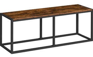 lot 147 image: Hoobro Set of 2 Dining Benches -Rustic Brown NO HARDWARE