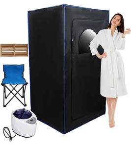 lot 149B image: Karpevta Portable Home Sauna with Chair and Foot Massager