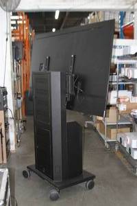 lot 2 image: Samsung BE-N Series 82 4K UHD Digital Signage Display  Monitor  TV  Television on Rolling Cart