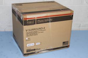 lot 13 image: PAIR of NEW Phase Technologies PhaseTech V-Surround-II Velocity Surround Sound Pro Audio Loudspeakers