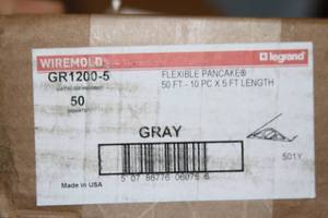 lot 27 image: New BOX of 5 Wiremold Nonmetallic Pancake Overfloor Cable Raceway Units - Quantity 5
