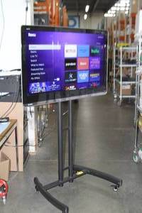 lot 60 image: Sharp LC-46LE810UN High Definition H46 HD 1080p LED Television  TV  Display with Remote Control & Rolling Stand