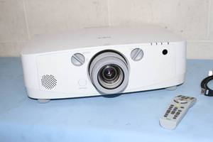 lot 66 image: NEC PA550W 5500 ANSI Lumen Widescreen Advanced Home Theater HD 3LCD Projector w NP13ZL Zoom Lens & More