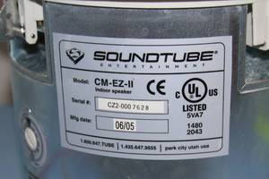 lot 81 image: PAIR of SoundTube Sound Tube CM-EZ-II In-Ceiling 2-Way Blind Mount 8 Pro Audio Loudspeakers  Speakers