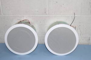 lot 83 image: PAIR of SoundTube Sound Tube CM-EZ-II In-Ceiling 2-Way Blind Mount 8 Pro Audio Loudspeakers  Speakers