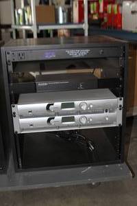 lot 96 image: Middle Atlantic Equipment Rack with Miscellaneous Pro Audio  Video Equipment & Items