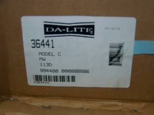lot 124 image: Da-Lite, Model C, 113 Diagonal Projection Screen - NEW IN BOX