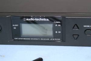 lot 120 image: Audio-Technica Wireless Microphone System with Handheld Transmitter, Receiver, Antenna & Power Supply