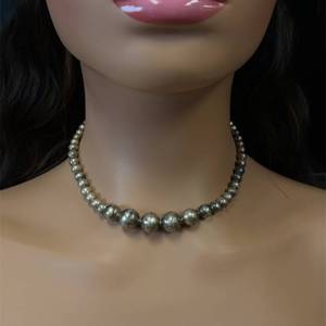 Southwest Collection Navajo Graduated-Size Sterling Silver Beaded 16 Necklace