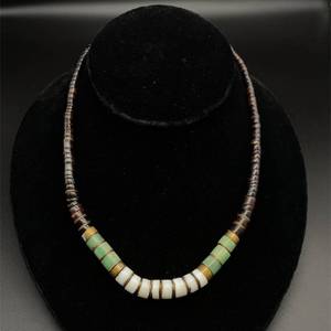 Southwest Collection Colorful Graduated-Size Heishi Disc Bead Native American Necklace