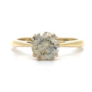 1.20 Carat Fancy Champagne Diamond Classic Solitaire Ring in 14k Yellow Gold $3,150 Retail