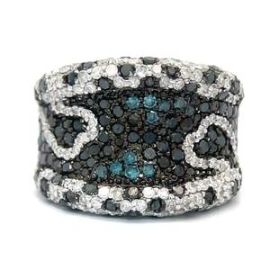 2.00 Carat Fancy Blue & White Diamond Pave Concave Heart Ring - Retail Value $2,530 Retail Tag (Included)