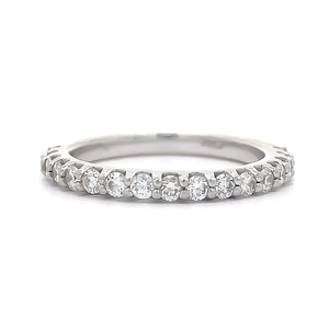 1.00 Carat Fine Quality, Natural VS ClarityF Color Diamond Band Ring in 14k White Gold Retail $3,900