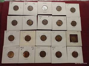(20) Wheat Pennies In Protectors - Some Nice Dates