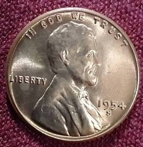 Absolutely Stunning 1954-S Wheat Penny
