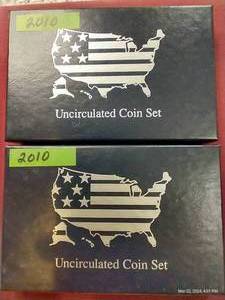 (2) 2010 Uncirculated America The Beautiful Quarter Sets