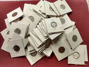 Huge Lot of Vintage American Coins in Protectors