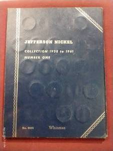 Partial Nickel Album 1938-1961 - Several War Nickels