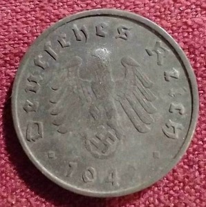 1942 Germany Third Reich 10 Pfennig Coin