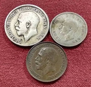 (3) Vintage British Coins - (2) Silver