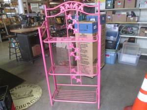lot 2 image: (BS) Metal Folding Shelf 62 H x 31 W x 14 D