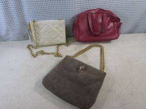 lot 19 image: (BS) 3 PursesHand Bags Including CC, Ruth Saltz and Made In China (Note Any Name Brands May or May Not Be Authentic - Make An Appointment For Inspection If Needed)