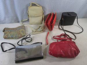 lot 20 image: (BS) Assorted Handbags Including Woodward. Barganza & Couture, Neiman-Marcus and 3 Unknown (Note Any Name Brands May or May Not Be Authentic - Make An Appointment For Inspection If Needed)