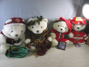 lot 55 image: (G-1) 4 Santa Bears 1990, 1994, 1996 and 1998