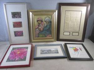 lot 67 image: (C-3) Assorted Framed Wall Decor...