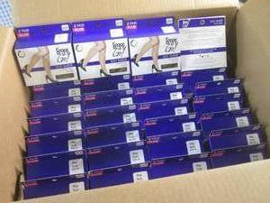 lot 161 image: (A-1) Case of 36 2-Pack Boxes Legs to Go Day Sheer Knee Highs Plus In Color Nude See Last Photo For Fit