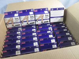 lot 163 image: (A-2) Case of 36 2-Pack Boxes Legs to Go Day Sheer Knee Highs Plus In Color Jet Black See Last Photo For Fit