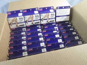 lot 164 image: (A-2) Case of 36 2-Pack Boxes Legs to Go Day Sheer Knee Highs Plus In Color Jet Black See Last Photo For Fit
