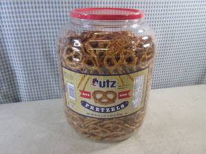 lot 236 image: (C-1) Large Container Bite Size Pretzels 60oz (3 Pounds 12 Ounces) Best by May 2024