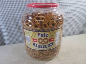 lot 237 image: (C-1) Large Container Bite Size Pretzels 60oz (3 Pounds 12 Ounces) Best by May 2024