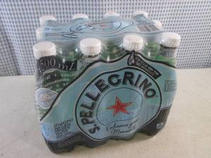 lot 244 image: (C-1) 12-Pack S. Pellecrino Sparkling Natural Mineral Water 16.9oz Bottles Best by Jan 2024