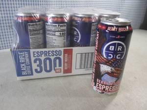 lot 249 image: (C-2) 12-Pack Black Rifle Berry Mocha Espresso 300 Coffee 15oz Cans Best by April 2024