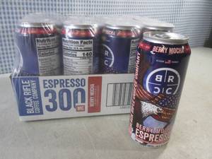 lot 250 image: (C-2) 12-Pack Black Rifle Berry Mocha Espresso 300 Coffee 15oz Cans Best by April 2024