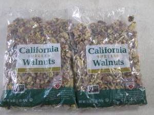 lot 254 image: (B-3) 2 Pounds of California Shelled Walnuts 2 - 1 Pound Bags Best by Aug 2024