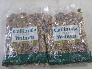 lot 256 image: (B-3) 2 Pounds of California Shelled Walnuts 2 - 1 Pound Bags Best by Aug 2024
