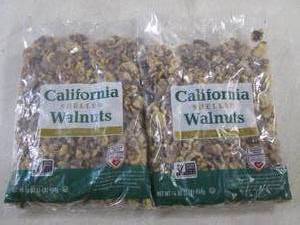 lot 257 image: (B-3) 2 Pounds of California Shelled Walnuts 2 - 1 Pound Bags Best by Aug 2024