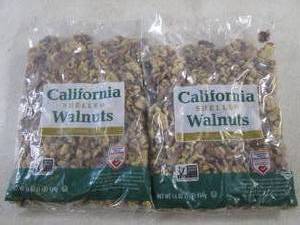 lot 259 image: (B-3) 2 Pounds of California Shelled Walnuts 2 - 1 Pound Bags Best by Aug 2024