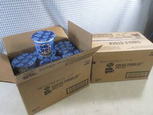 lot 265 image: (B-3) 2 Cases Single Serve Post Ok Go Cocoa Pebbles Cereal & Milk (Just Add Cold Water) 12 per Case Past Date Best by 11082023